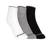 3 Pack of MENS 1/2 TERRY ANKLE, WHITE/BLACK/GREY