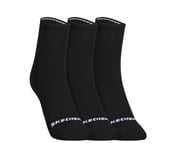 3 Pack of MENS 1/2 TERRY ANKLE, BBBBLACK