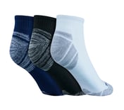 3 Pack of MENS 1/2 TERRY QTR CREW, WHITE/BLACK/BLUE