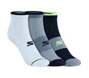 3 Pack of MENSFLAT KNIT LOW CUT, NAVY/GREY