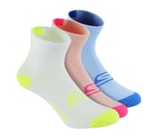 3PK WOMENS HALF TERRY ANKLE, MULTI Accessories Lateral View