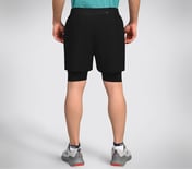 FIREFLY LAYER SHORTS, BLACK/CHARCOAL/BLUE Apparel Left View