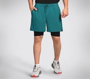 FIREFLY LAYER SHORTS, TEAL/BLUE
