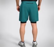 FIREFLY LAYER SHORTS, TEAL/BLUE