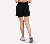 TOWEL LOOP WAISTBAND SHORTS, BLACK