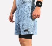 AOP LAYERED SHORTS, CHARCOAL/LT. BLUE Apparel Right View