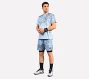 AOP LAYERED SHORTS, CHARCOAL/LT. BLUE Apparel Right View