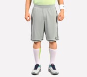 CONTRAST PIPING DETAIL SHORTS, CHARCOAL/LT. GRAY