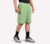 CONTRAST PIPING DETAIL SHORTS, LIGHT GREEN