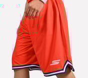 BASKETBALL PRINTED SHORTS, WHITE/BLACK/ORANGE