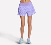 SKECHERS TEMPO PRINTED SHORT, TEAL/PURPLE