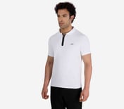 SS 1/4 ZIP POLO, WWWHITE Apparel Right View