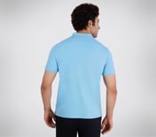 SS PERFORMANCE POLO, GUNMETAL TURQUOISE Apparel Bottom View