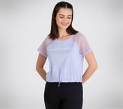 RAGLAN MESH SLEEVES TOP, LAVENDER