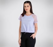 RAGLAN MESH SLEEVES TOP, LAVENDER