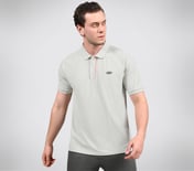 OASIS TIPPING POLO, GREY/LAVENDER Apparel Lateral View
