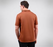 EARTH TERRY POLO, ORANGE/BROWN Apparel Left View