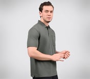 EARTH TERRY POLO, PURPLE/GREY Apparel Bottom View