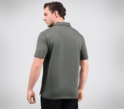 EARTH TERRY POLO, PURPLE/GREY Apparel Left View