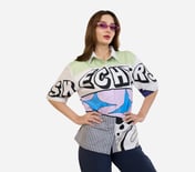 ENGINEERED PRINT HS SHIRT, WHITE