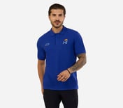 MI FAN LOGO POLO, BLUE/WHITE Apparel Lateral View