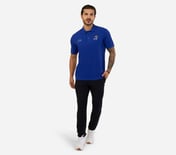 MI FAN LOGO POLO, BLUE/WHITE Apparel Right View