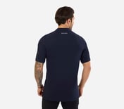 MI FAN LOGO POLO, LT.GRAY/NAVY Apparel Left View