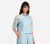 BLURRY FLORAL ALL OVER PRINT, WHITE/PINK/LIGHT BLUE