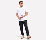 CONTRAST TIPPING POLO, WHITE
