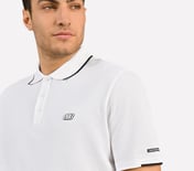STRUCTURED KNIT POLO, WHITE