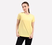 PERFORMANCE BOXY FIT T SHIRT, NATURAL/YELLOW
