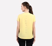 PERFORMANCE BOXY FIT T SHIRT, NATURAL/YELLOW