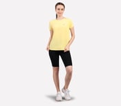 PERFORMANCE BOXY FIT T SHIRT, NATURAL/YELLOW