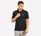MENS BASIC POLO, BLACK/CHARCOAL/BLUE