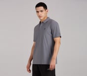 MENS BASIC POLO, CHARCOAL/LT. GRAY