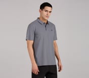MENS BASIC POLO, CHARCOAL/LT. GRAY