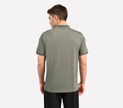 MENS TIPPING POLO, BURGUNDY/GREEN Apparel Left View