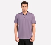 MENS TIPPING POLO, PURPLE/LIME Apparel Lateral View