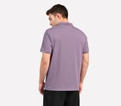 MENS TIPPING POLO, PURPLE/LIME Apparel Left View