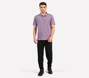 MENS TIPPING POLO, PURPLE/LIME Apparel Right View