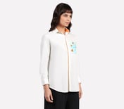 OVERSIZED PRINTED SHIRT, WHITE