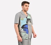 MENS ANIME STREET SHIRT, STONE/NATURAL