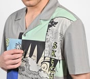 MENS ANIME STREET SHIRT, STONE/NATURAL