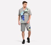 MENS ANIME STREET SHIRT, STONE/NATURAL
