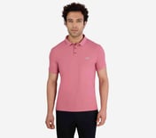 MENS PERFORMANCE POLO, CHARCOAL/CORAL