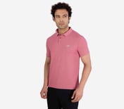 MENS PERFORMANCE POLO, CHARCOAL/CORAL