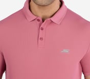 MENS PERFORMANCE POLO, CHARCOAL/CORAL