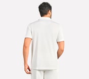 CRICKET SHOULDER TAPE POLO, BLACK/YELLOW/BLUE