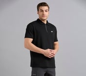 OVERSIZED FLOCK BRANDING POLO, BLACK