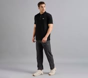 OVERSIZED FLOCK BRANDING POLO, BLACK